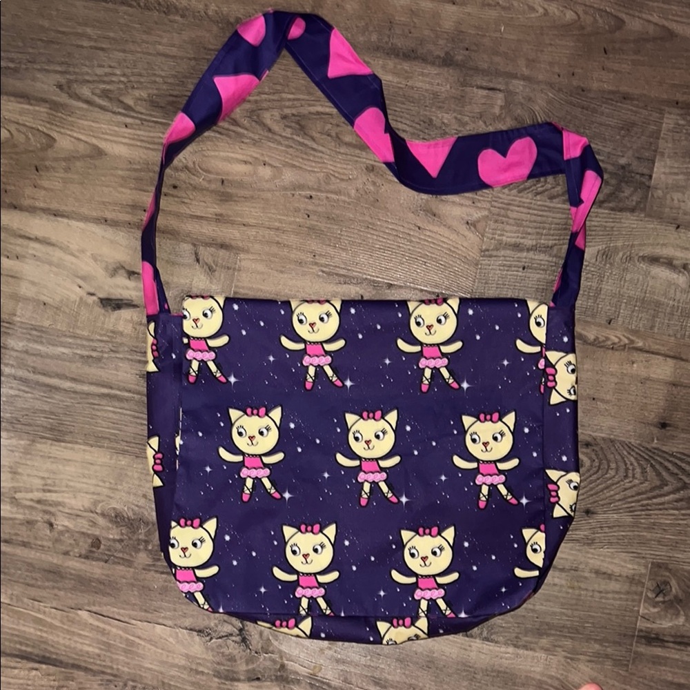 Dance Class Purple and Pink Cat Print Bag